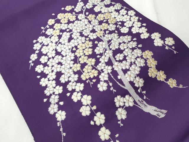 平和屋着物◎八寸名古屋帯　枝垂れ花文　金銀糸　CABH8625qe