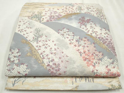 平和屋着物◎六通柄袋帯　唐織　春日の里　金銀糸　丸栄謹製　正絹　逸品　CABH8686qe
