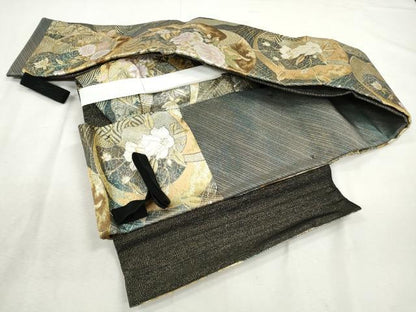 平和屋着物◎つけ帯　唐織　金糸　正絹　逸品　未使用　CABH8705qe