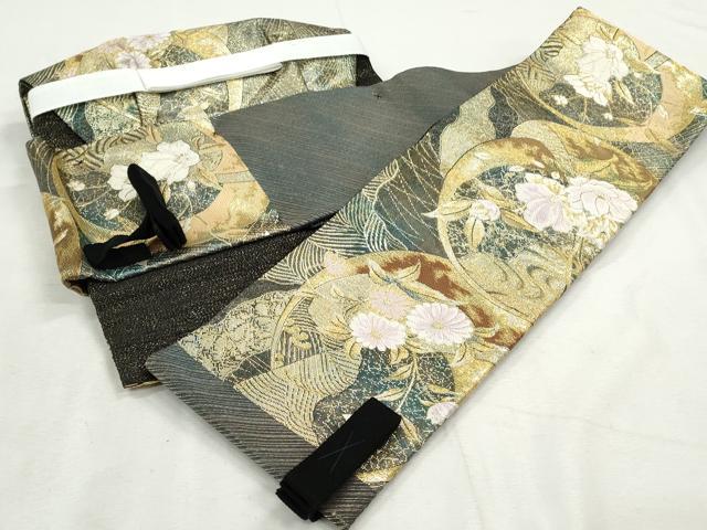平和屋着物◎つけ帯　唐織　金糸　正絹　逸品　未使用　CABH8705qe