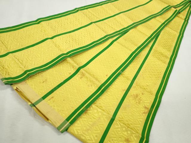 平和屋着物◎本場筑前博多織　半幅帯　献上　一重帯　正絹　逸品　未使用　CABH8716qe