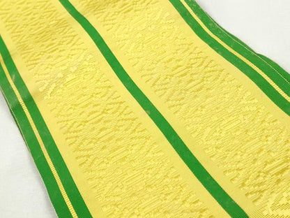 平和屋着物◎本場筑前博多織　半幅帯　献上　一重帯　正絹　逸品　未使用　CABH8716qe