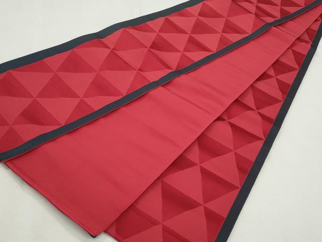平和屋着物◎本場筑前博多織　半幅帯　幾何学文様　正絹　逸品　CABH8718qe