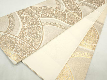 平和屋着物◎六通柄袋帯　花唐草文　正絹　逸品　CABH8733qe