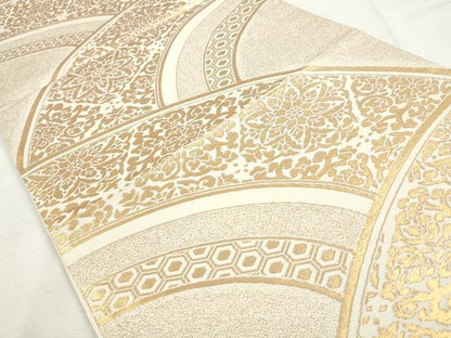 平和屋着物◎六通柄袋帯　花唐草文　正絹　逸品　CABH8733qe