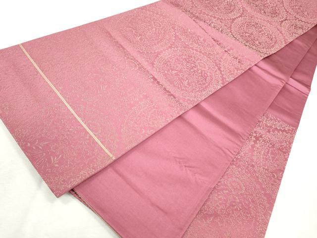 平和屋着物◎六通柄袋帯　狩猟花文　金糸　正絹　逸品　CABH8736qe