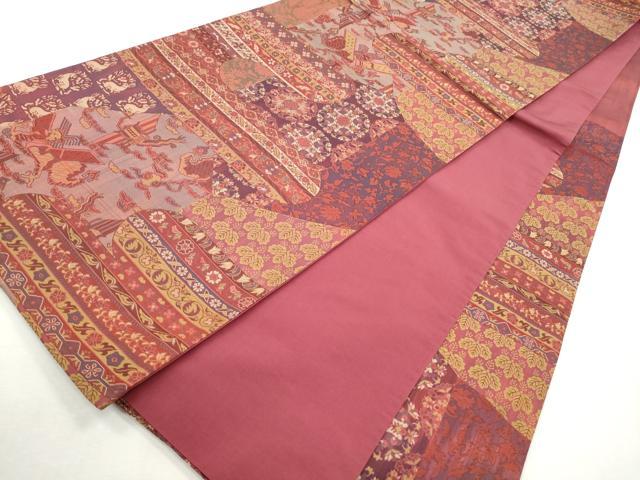 平和屋着物◎六通柄袋帯　花鳥文　正絹　逸品　CABH8749qe