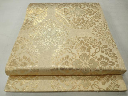 平和屋着物◎六通柄袋帯　正倉院花文　金糸　正絹　逸品　CABH8789qe