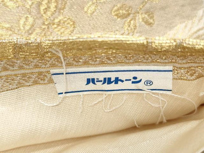 平和屋着物◎西陣　服部織物謹製　六通柄袋帯　唐織　地紙草花文　金糸　正絹　逸品　CABH8790qe