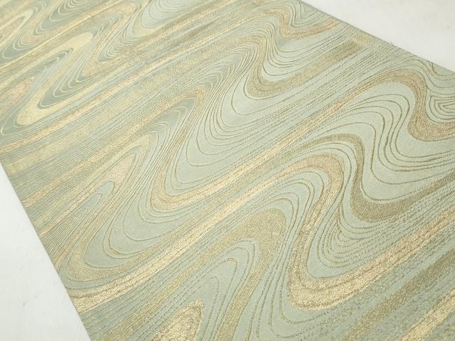 平和屋着物◎六通柄袋帯　流水文　金糸　正絹　逸品　CABH8794qe