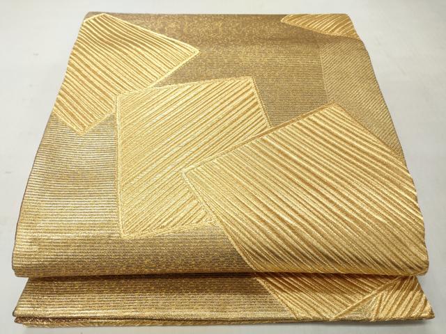 平和屋着物◎両面　全通柄袋帯　色紙重ね文　金糸　正絹　逸品　CABH8800qe