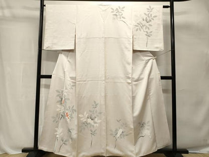 平和屋着物■訪問着　刺繍　葡萄枝葉文　正絹　逸品　CABH8807ev