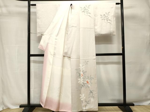 平和屋着物■訪問着　刺繍　葡萄枝葉文　正絹　逸品　CABH8807ev