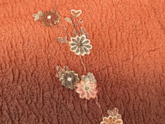 平和屋着物■訪問着　ふくれ織　花蝶丸文　暈し染め　金彩　正絹　逸品　CABH8817ev