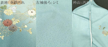 平和屋着物■訪問着　地紙枝花蝶文　暈し染め　金彩　正絹　逸品　CABH8826ev
