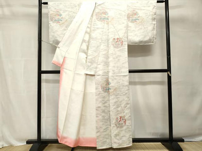 平和屋着物■訪問着　鈴草花文　流水文　暈し染め　正絹　逸品　CABH8830ev