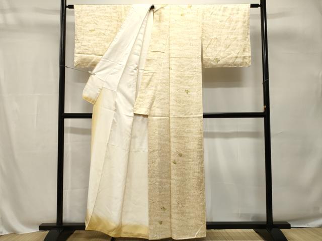平和屋着物■上質な小紋　枝松葉文　暈し染め　金彩　正絹　逸品　CABH8831ev
