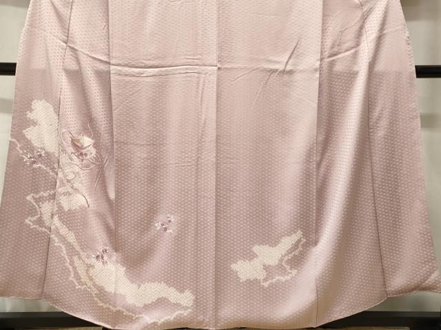 平和屋着物■訪問着　絞り　糸巻き花文　正絹　逸品　CABH8834ev