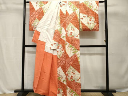 平和屋着物■上質な小紋　吉祥枝梅花文　金彩　正絹　逸品　CABH8840ev