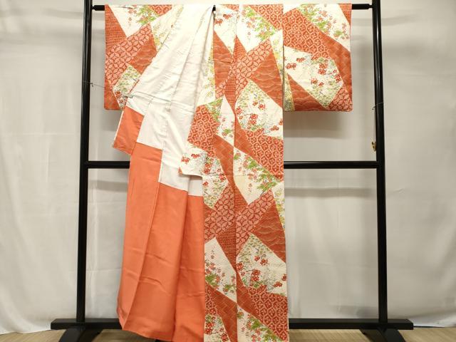 平和屋着物■上質な小紋　吉祥枝梅花文　金彩　正絹　逸品　CABH8840ev