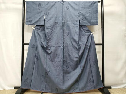 平和屋着物■上質な紬　花唐草文　正絹　逸品　CABH8841ev