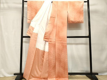 平和屋着物■上質な小紋　青海波花文　暈し染め　正絹　逸品　CABH8843ev