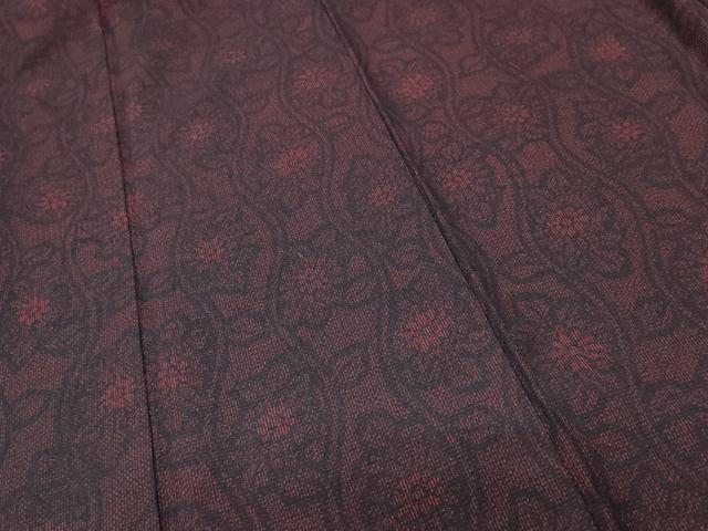 平和屋着物■上質な紬　立涌草花文　正絹　逸品　CABH8845ev