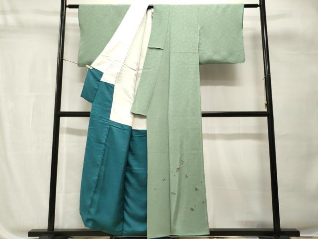 平和屋着物■色留訪問着　舞花文　金彩　鬼しぼ縮緬　正絹　逸品　CABH8847ev