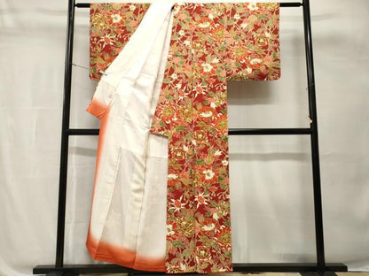 平和屋着物■上質な小紋　枝椿文　やまと誂製　正絹　逸品　未使用　CABH8851ev