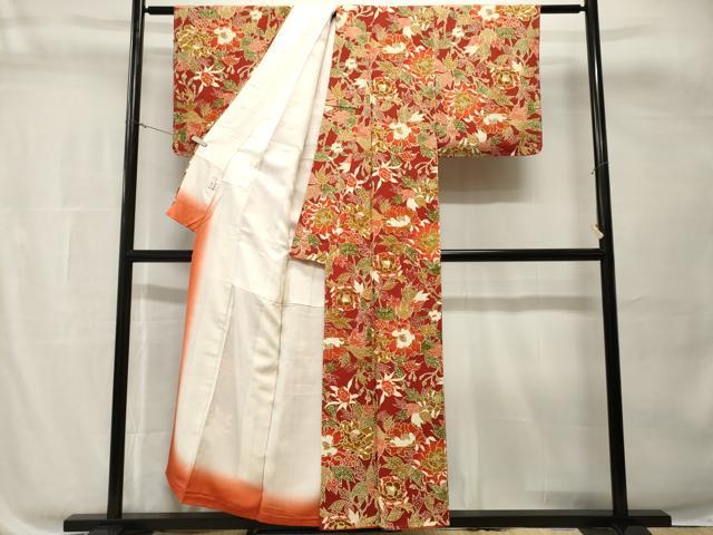 平和屋着物■上質な小紋　枝椿文　やまと誂製　正絹　逸品　未使用　CABH8851ev