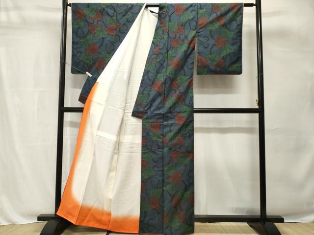 平和屋着物■本場大島紬　7マルキ　唐草文　正絹　逸品　CABH8852ev