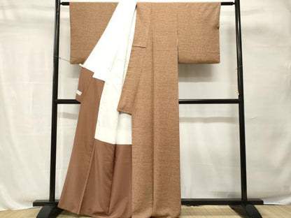 平和屋着物■洗える最高級着物　＜英＞はなぶさ謹製　小紋　格子柄　洗える着物　CABH8853ev