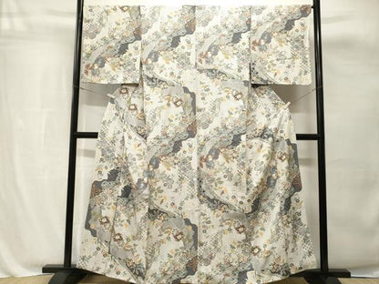 平和屋着物■上質な小紋　道長吉祥花文　金彩　正絹　逸品　CABH8863ev