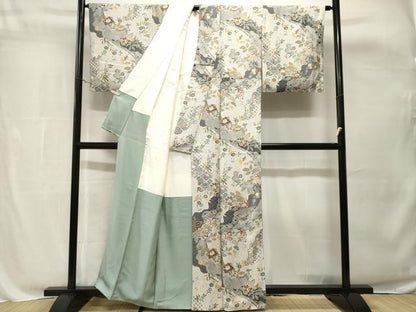 平和屋着物■上質な小紋　道長吉祥花文　金彩　正絹　逸品　CABH8863ev