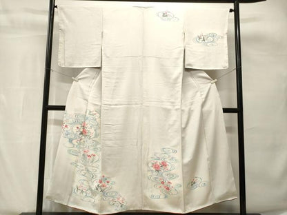 平和屋着物■訪問着　草花流水文　暈し染め　正絹　逸品　CABH8868ev
