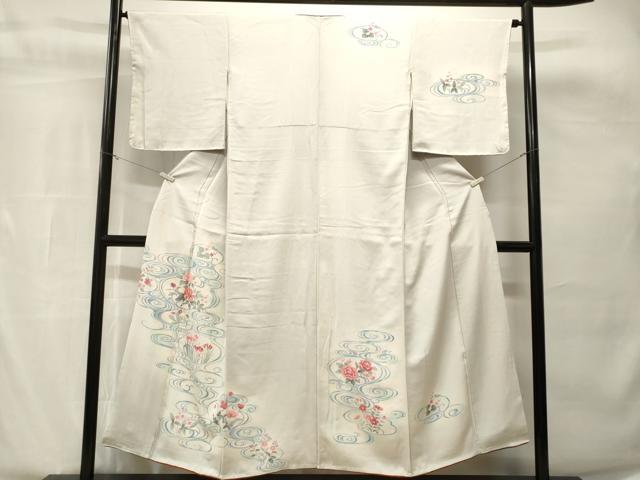 平和屋着物■訪問着　草花流水文　暈し染め　正絹　逸品　CABH8868ev