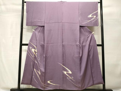 平和屋着物■訪問着　駒刺繍　流水花文　金彩　正絹　逸品　CABH8869ev