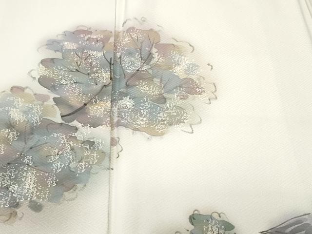 平和屋着物■訪問着　手描き　樹林風景文　暈し染め　正絹　逸品　CABH8872ev
