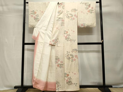 平和屋着物■上質な小紋　鳳凰蔦の葉花丸文　金彩　正絹　逸品　CABH8876ev