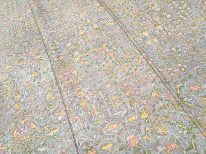平和屋着物■上質な小紋　花蝶文　正絹　逸品　CABH8884ev