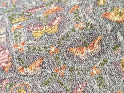 平和屋着物■上質な小紋　花蝶文　正絹　逸品　CABH8884ev