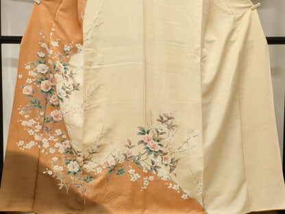 平和屋着物■訪問着　椿　枝花文　暈し染め　正絹　逸品　CABH8890ev