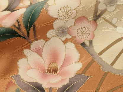 平和屋着物■訪問着　椿　枝花文　暈し染め　正絹　逸品　CABH8890ev
