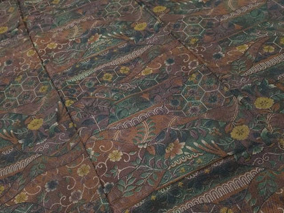 平和屋着物■上質な小紋　切嵌鳳凰更紗花文　正絹　逸品　CABH8896ev