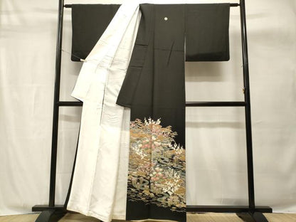 平和屋着物■豪華黒留袖　作家物　松竹梅　御所解文　暈し染め　金彩　正絹　逸品　CABH8900ev