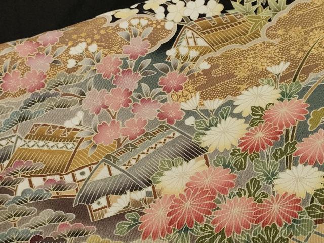 平和屋着物■豪華黒留袖　作家物　松竹梅　御所解文　暈し染め　金彩　正絹　逸品　CABH8900ev