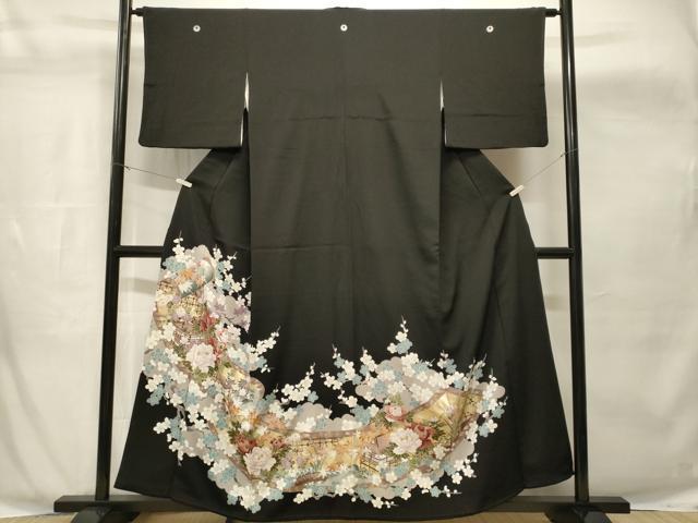 平和屋着物■豪華黒留袖　御所解文　金彩　正絹　逸品　CABH8901ev