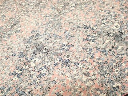 平和屋着物■上質な小紋　花蝶文　暈し染め　正絹　逸品　CABH8915ev