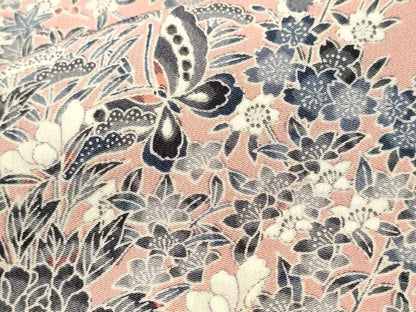 平和屋着物■上質な小紋　花蝶文　暈し染め　正絹　逸品　CABH8915ev