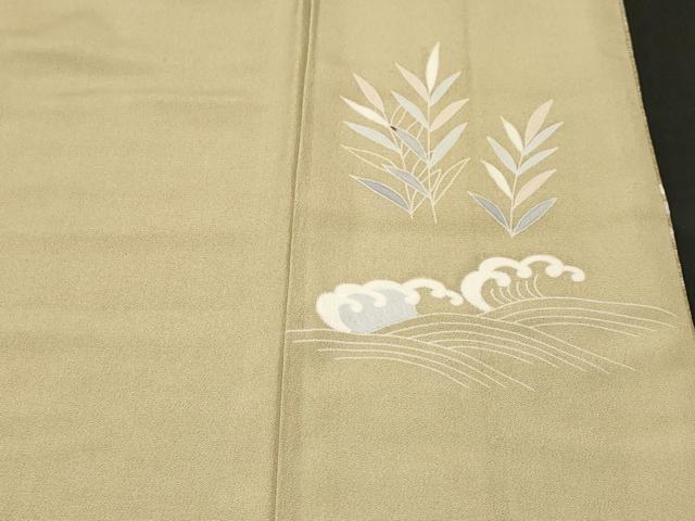 平和屋着物■訪問着　流水渡り橋草花文　金彩　三越扱い　正絹　逸品　CABH8916ev